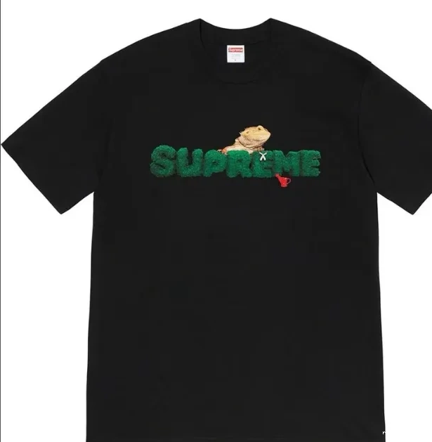 L White Tee Lizard sleeved M T-shirt Black Logo Green XL Short Plant Environmental S 20SS 0603